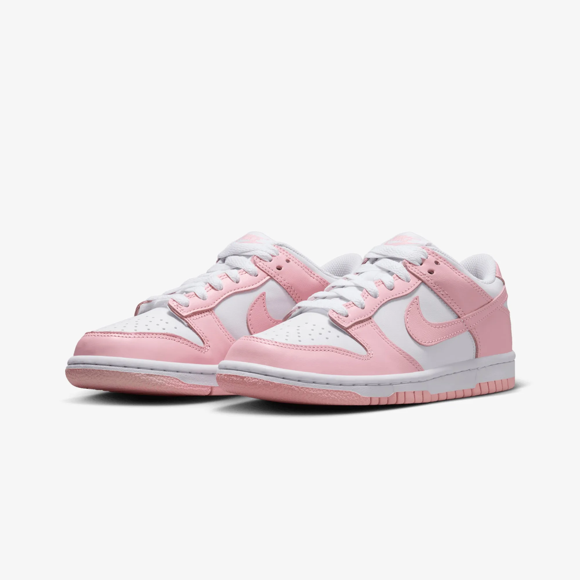 Dance Floor Nike | DUNK LOW { WHITE/MED SOFT PINK-WHITE-WHITE