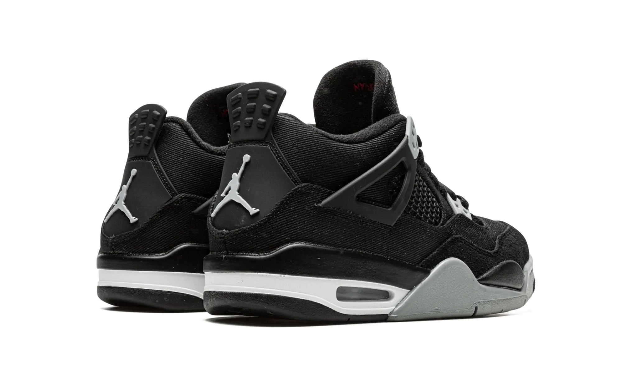Jordan 4 Retro "Black Canvas" Grade School Lightweight Construction