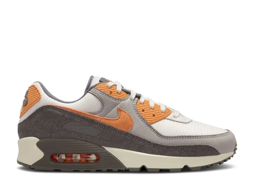 Nike Air Max 90 Premium Flat Pewter Copper Moon On The Go Lounge Mode
