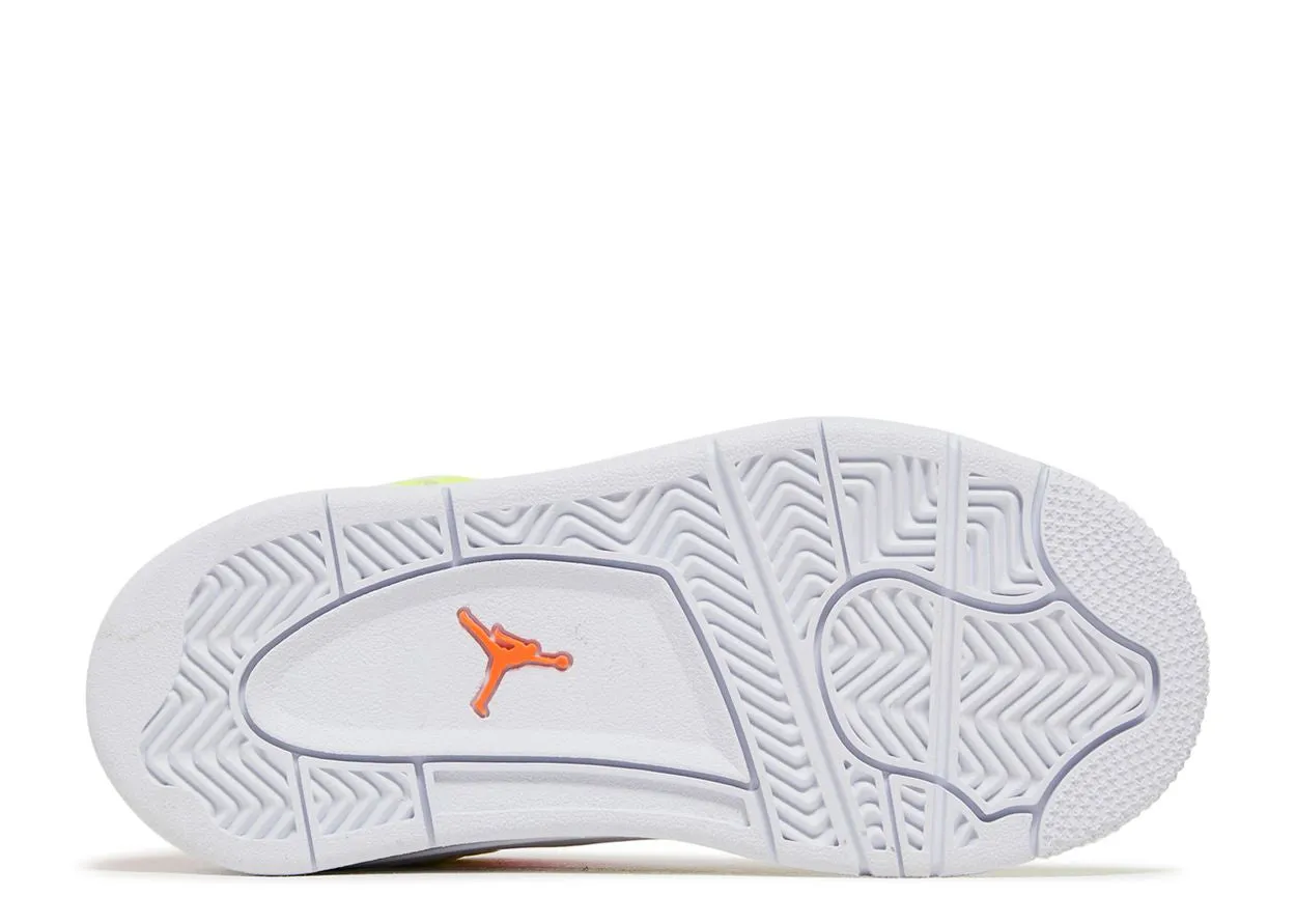 Home Wear Air Jordan 4 Retro White Lemon Pink (PS)