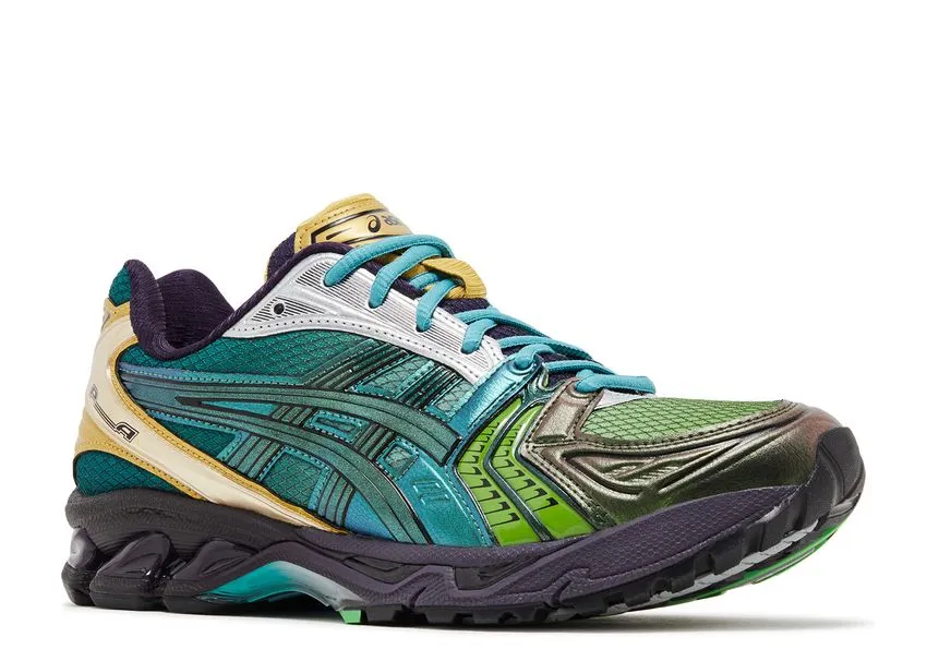 Asics Gel-Kayano 14 P. Andrade Gradation Green Compression Resistant Midsole Neutral Stride Design