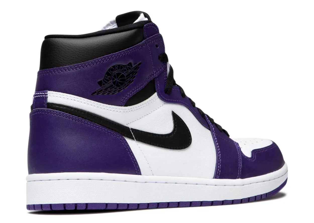 Breathable Design Air Jordan 1 Retro High OG Court Purple White