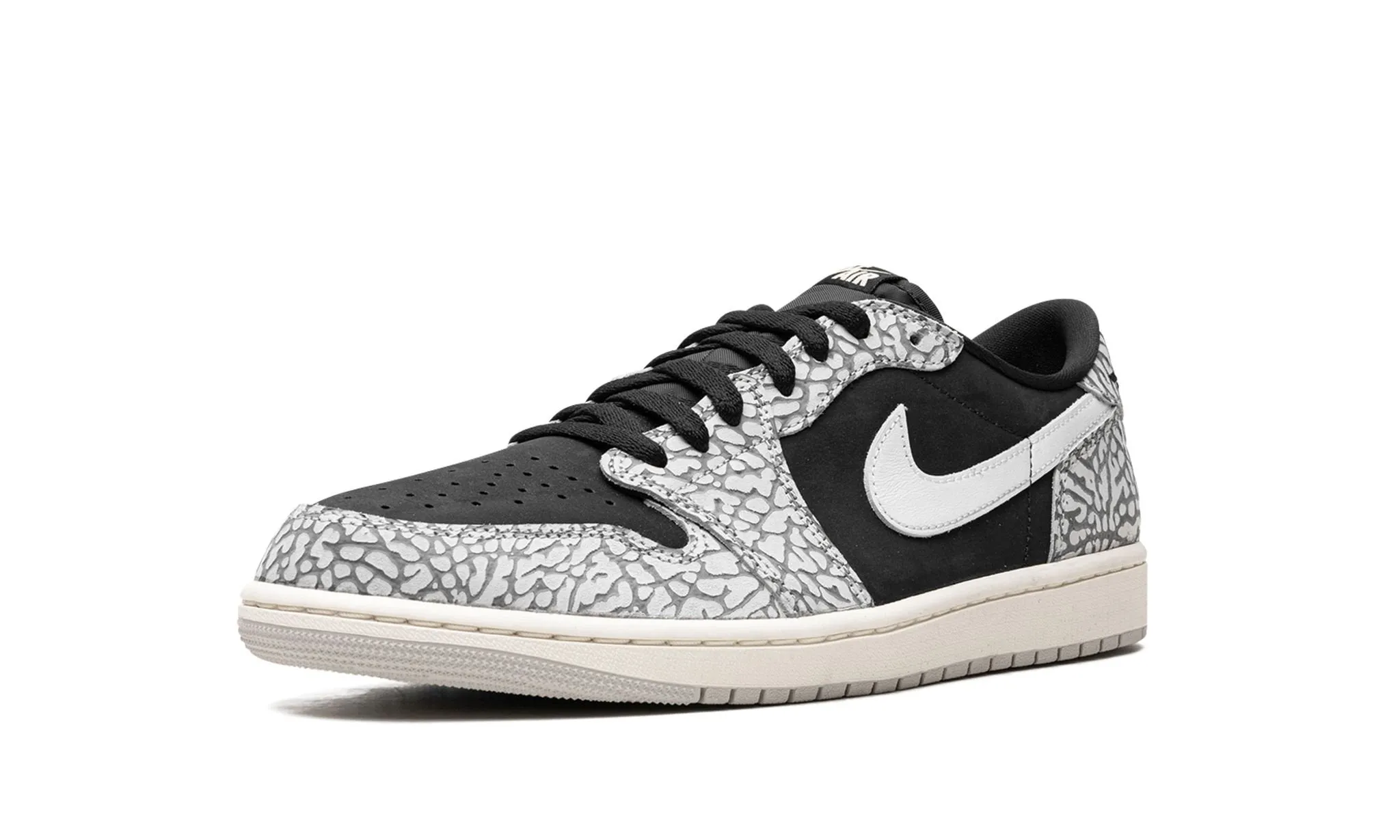 Air Jordan 1 Low OG Elephant / Black Cement Peak Mode Spanish Bold