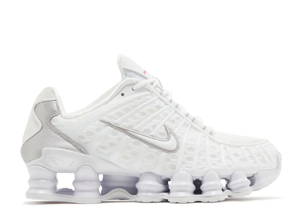 Nike Shox TL White Metallic Silver daytime running shoes