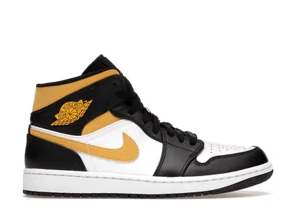 Air Jordan 1 Mid White Pollen Black padded insole