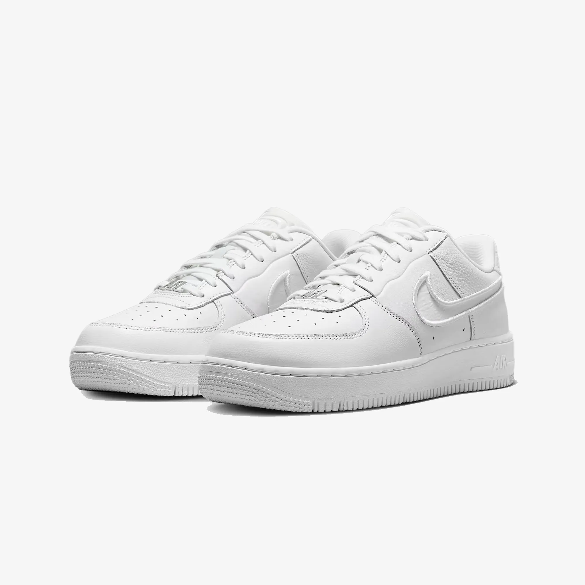 NIKE | AIR FORCE 1 LOW DANCE { WHITE/WHITE-WHITE-METALLIC SILVER Velvet Soft