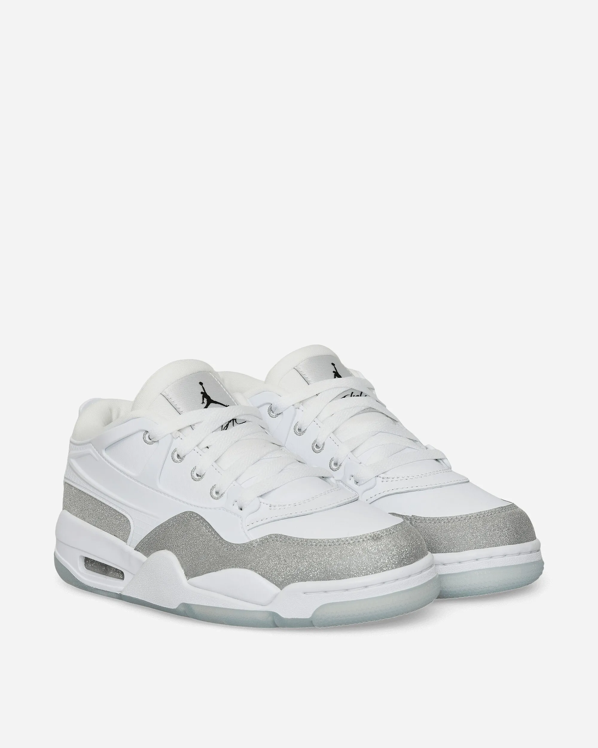 Women's Air Jordan 4 RM Sneakers White / Metallic Silver Play Mode