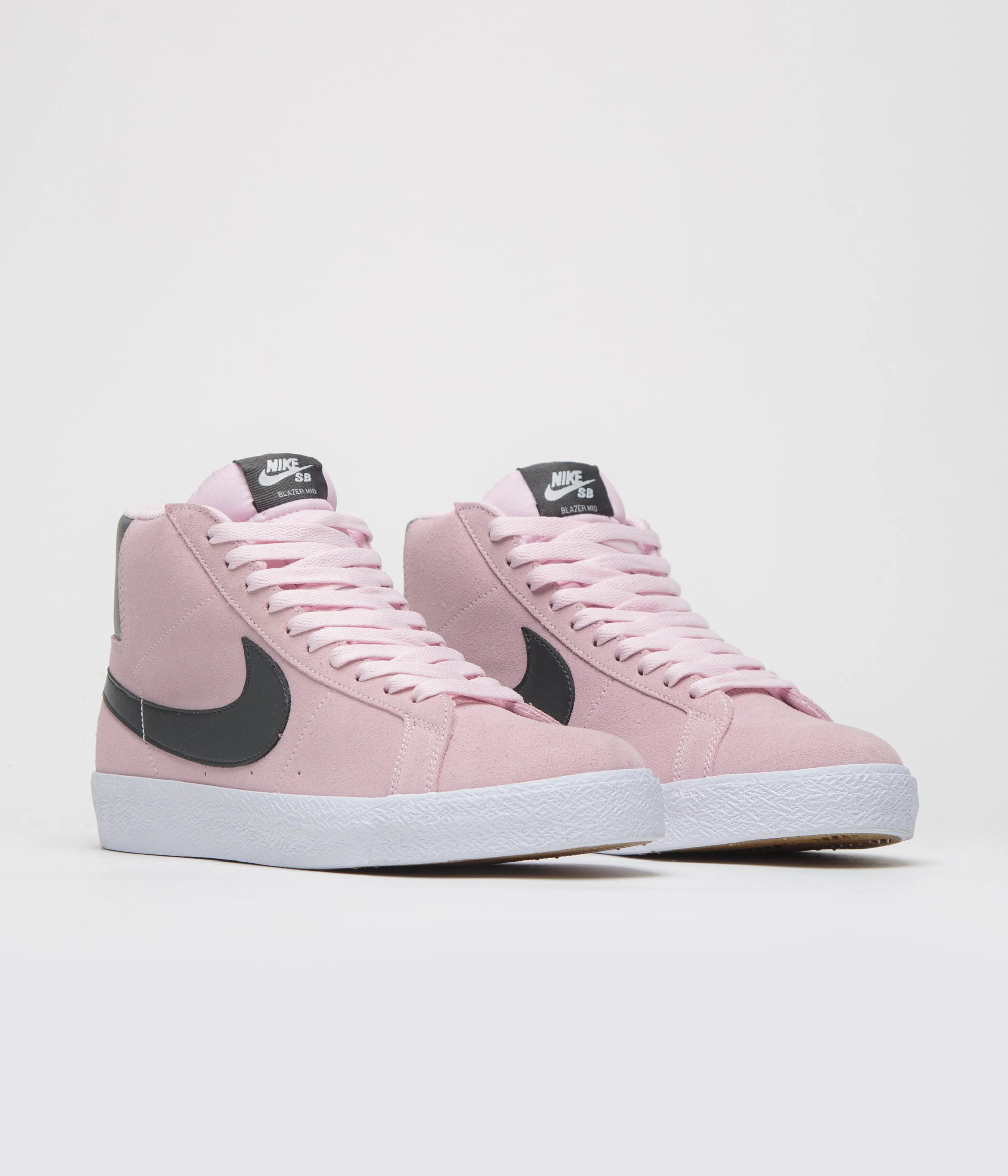 Driving Comfort Nike SB Blazer Mid Shoes - Pink Foam / Anthracite - White - Gum Yellow