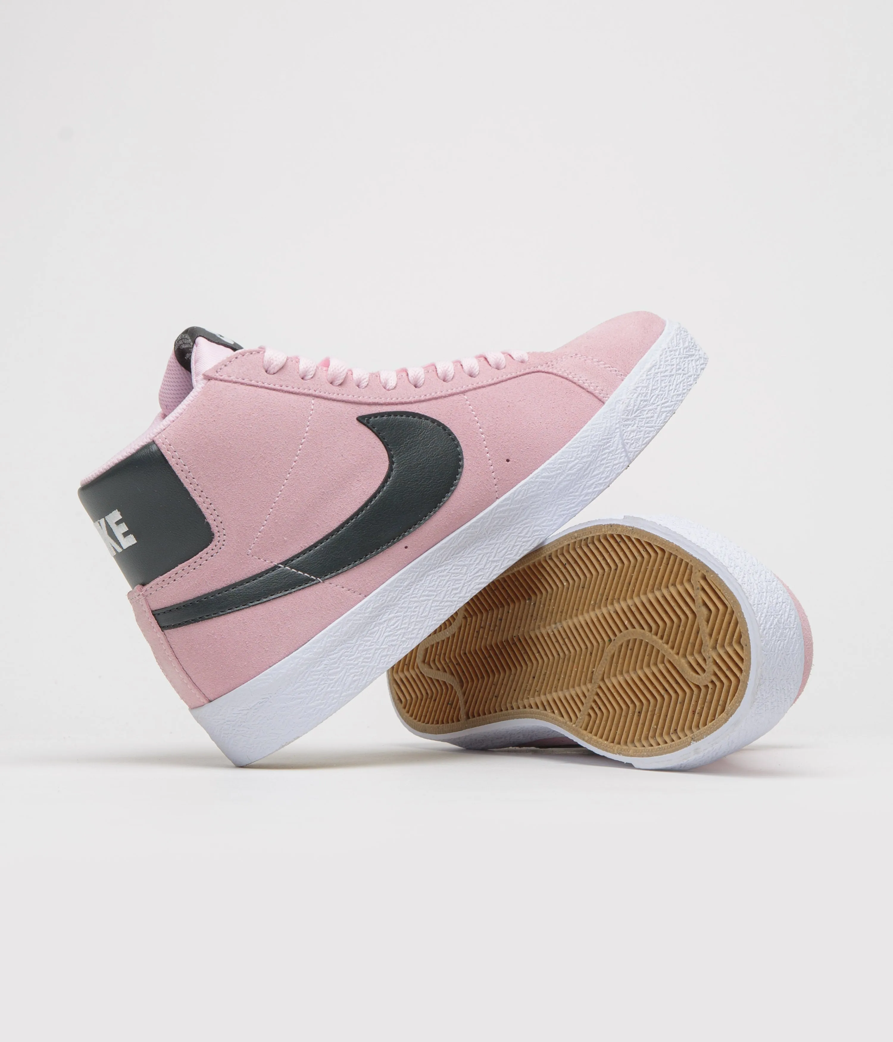 Adult Wear Nike SB Blazer Mid Shoes - Pink Foam / Anthracite - White - Gum Yellow