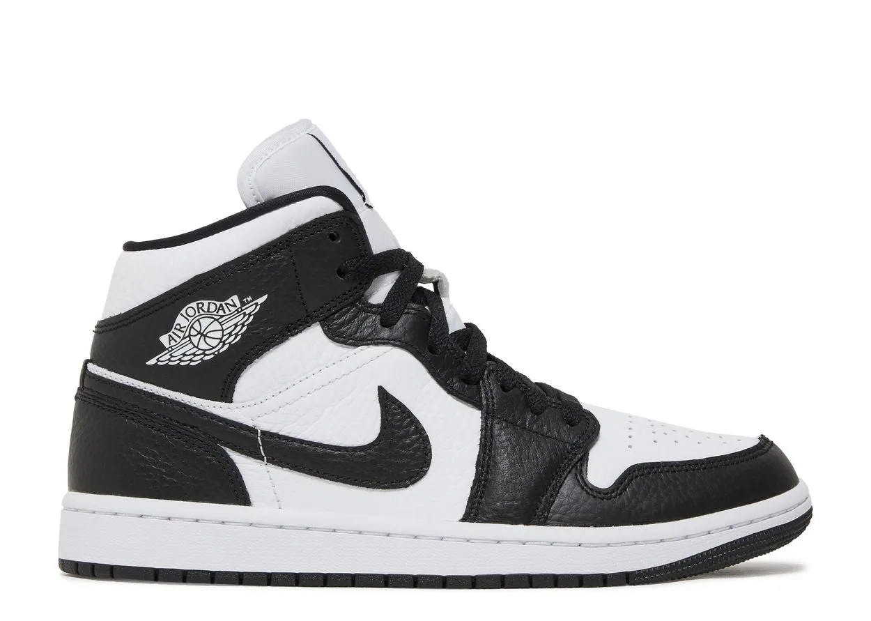 Air Jordan 1 Mid Split Black White Canyon Path Harbor Run