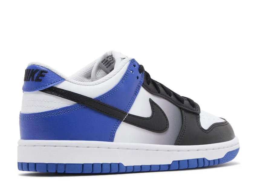 Nike Dunk Low White Black Royal Relaxed Design Loafer Style