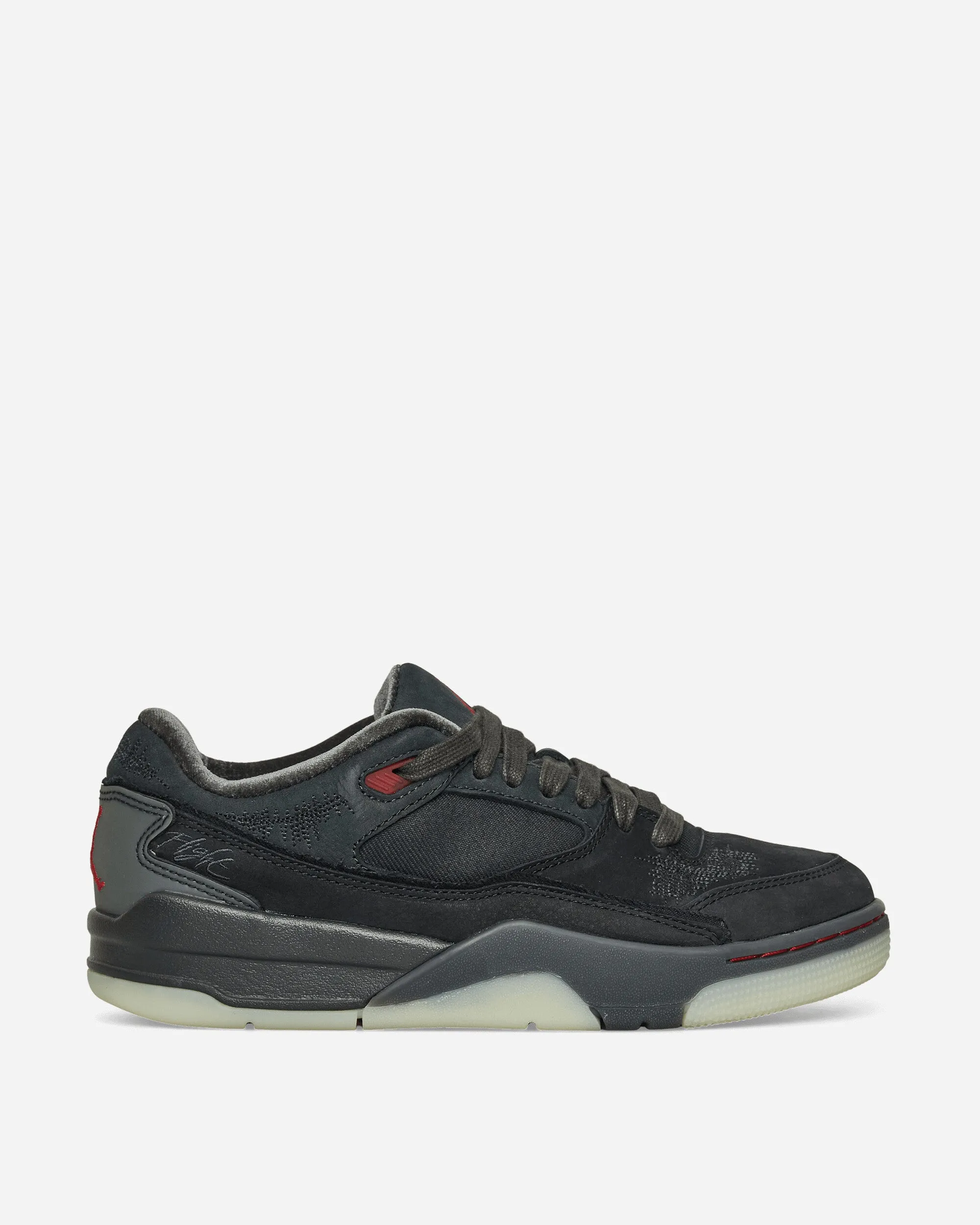Women's T??la Jordan Flight Court Sneakers Black / Varsity Red Runway Glow
