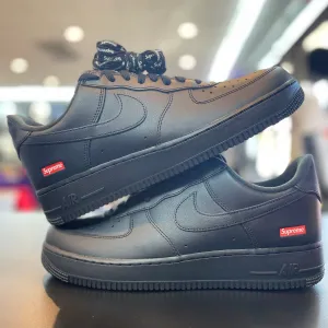 Nike Air Force 1 Low ??Supreme Black?? Soft cushion Smooth Design