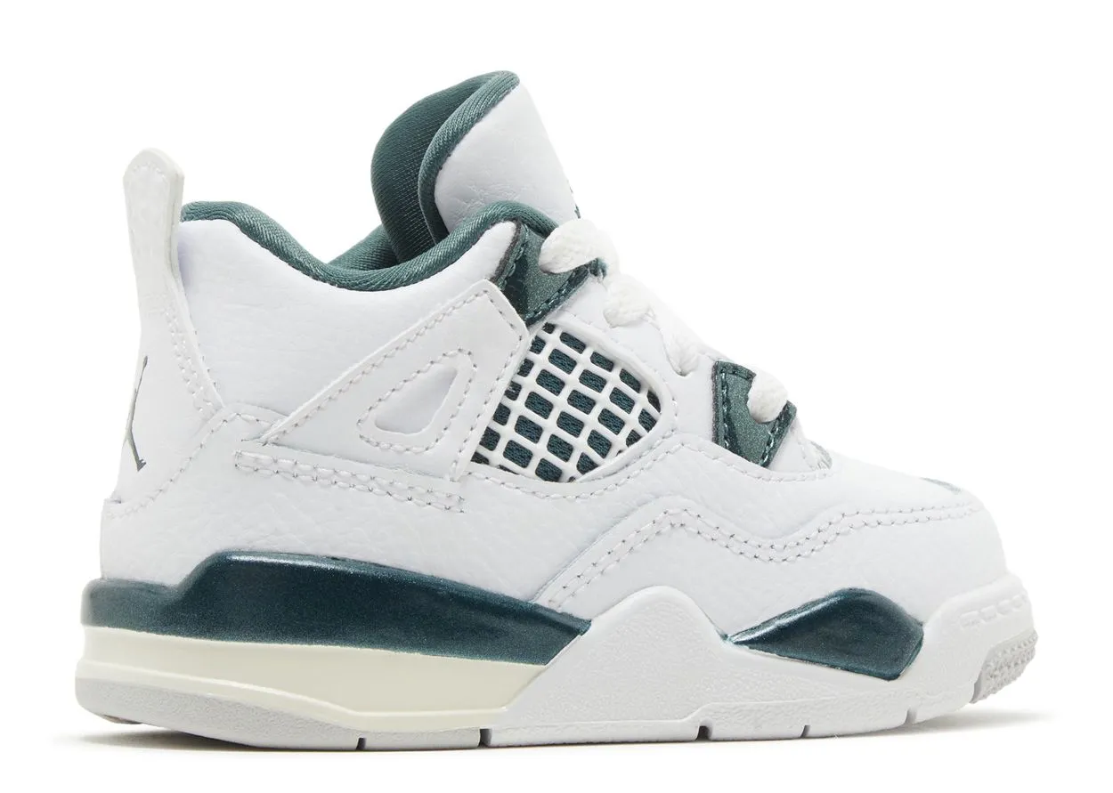 Lace Up Soft   sole Air Jordan 4 Retro Oxidized Green (TD)