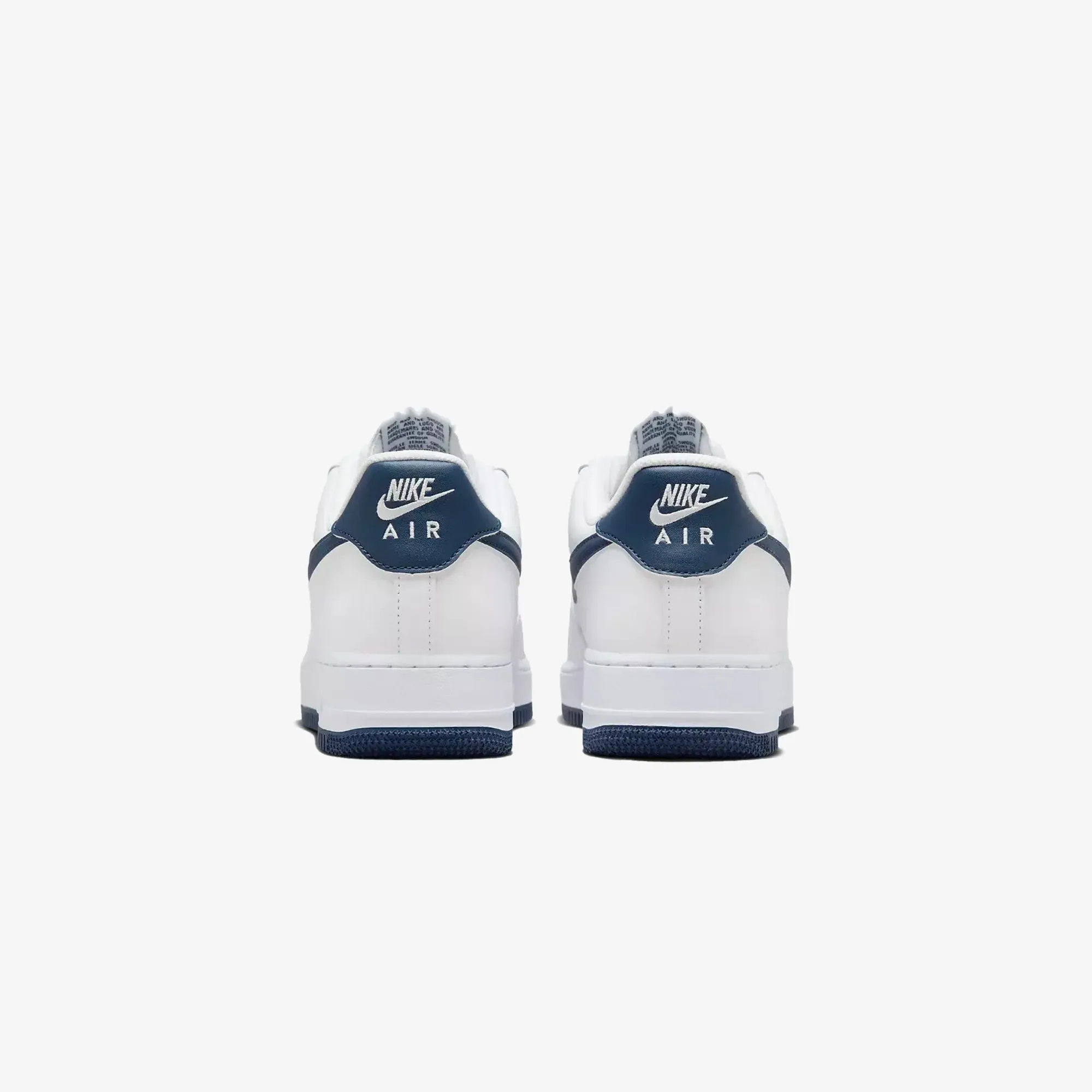 Pearl Shine Flexible Sole NIKE | AIR FORCE 1 '07 { WHITE/MIDNIGHT NAVY-WHITE