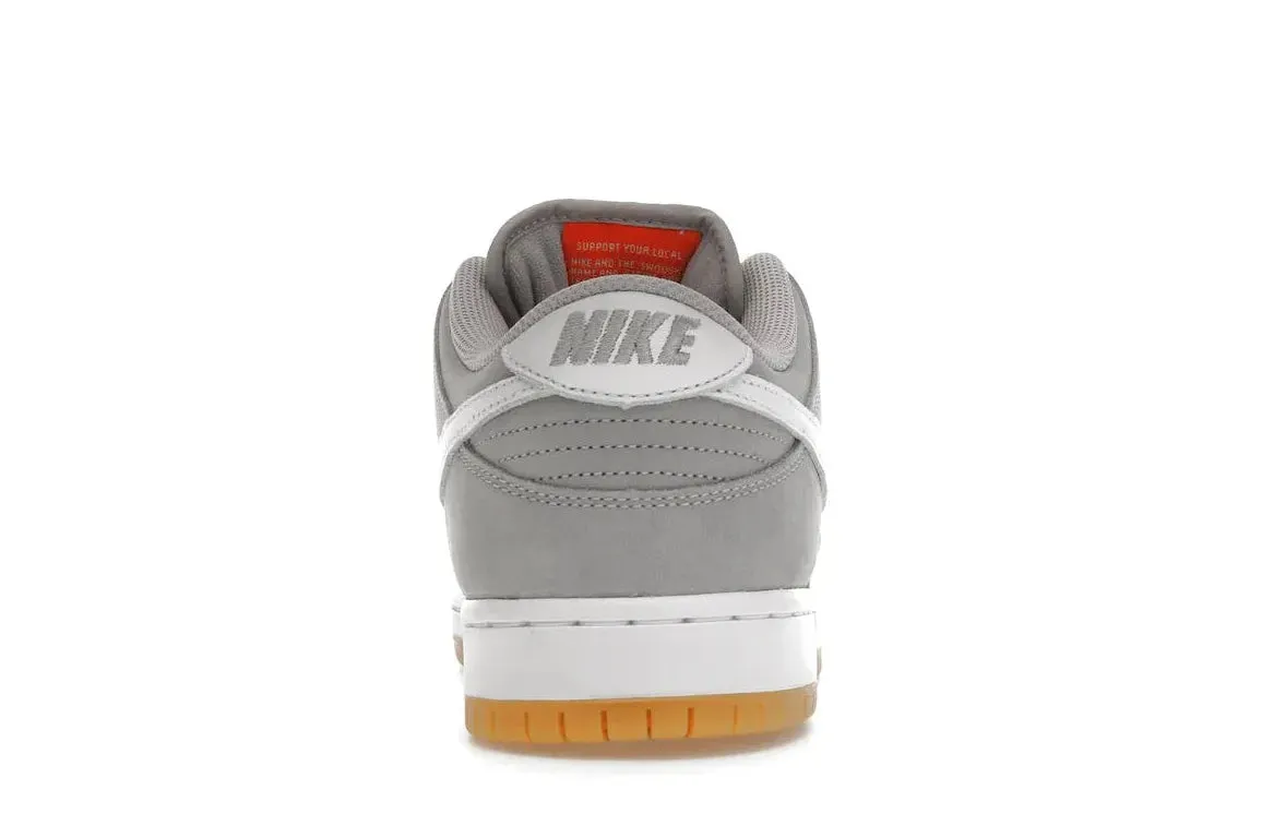 Nike SB Dunk Low Pro ISO Orange Label Wolf Grey Gum Trendy Design Elastic Lacing