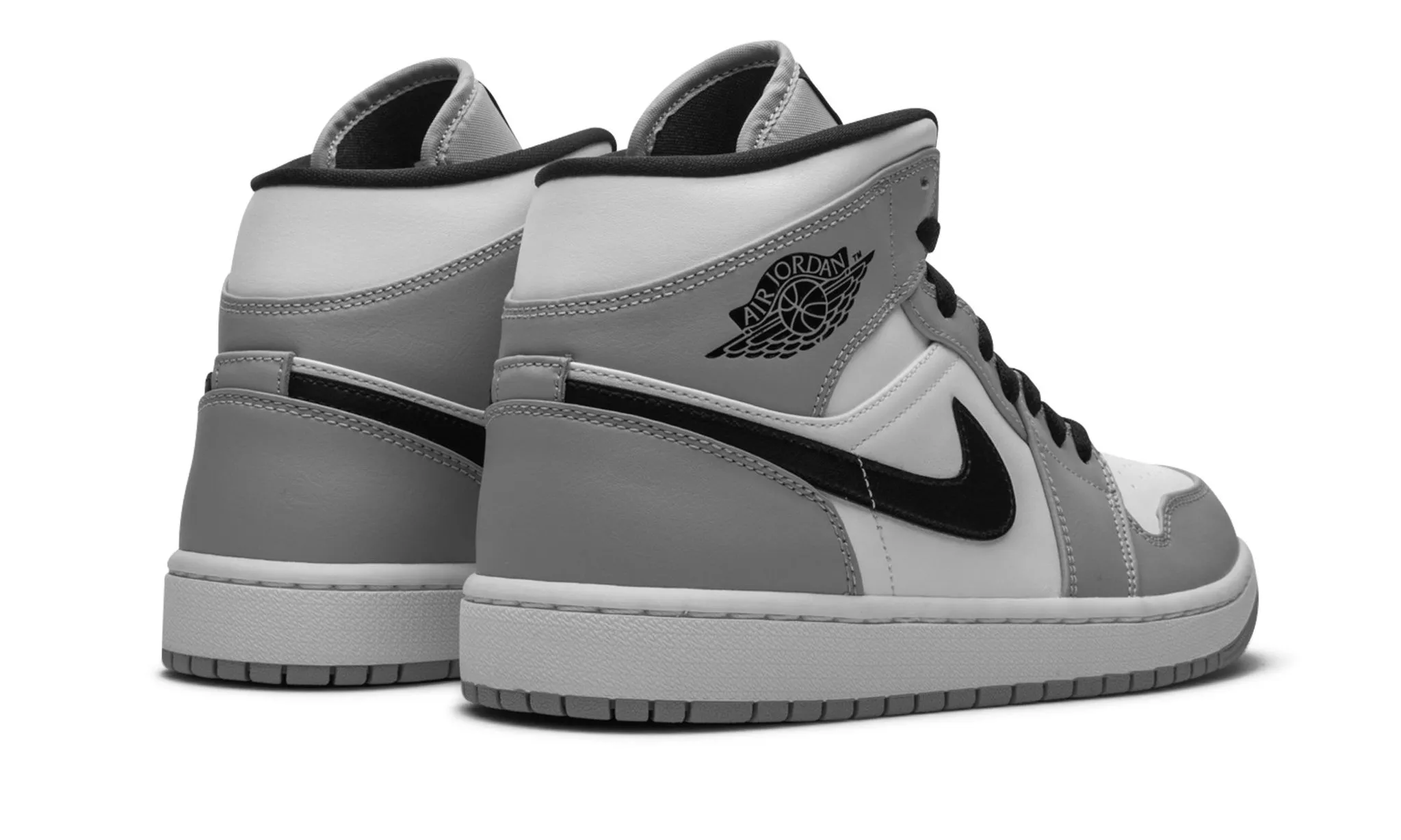 Closed Toe Cloudy Step Air Jordan 1 Mid Light Smoke Grey