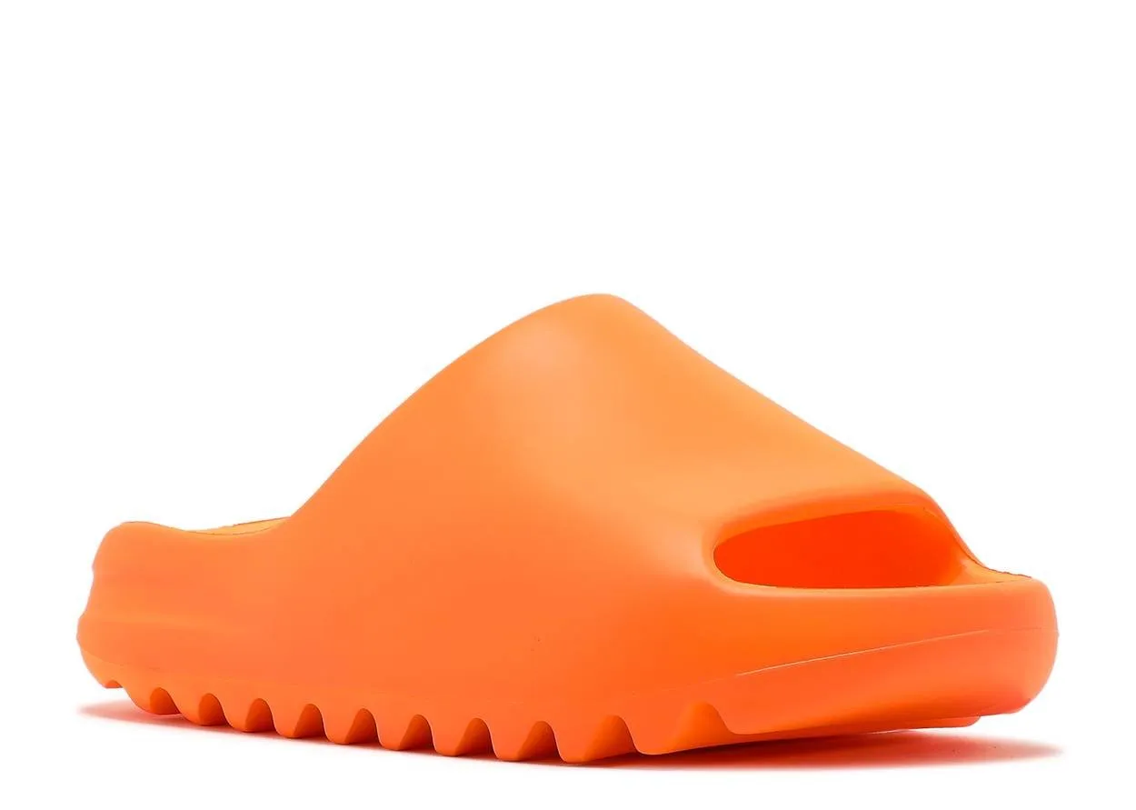Tie Up Design Cozy Wear Adidas Yeezy Slide Enflame Orange