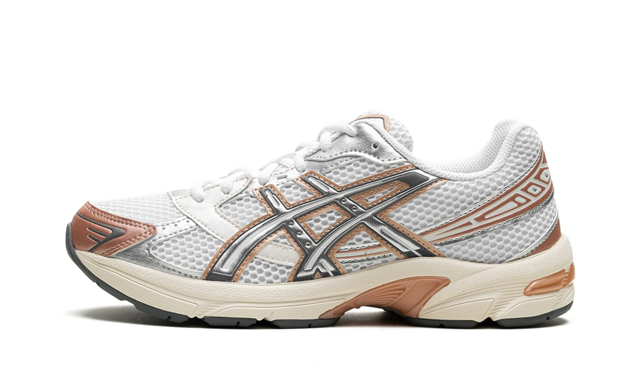 Snug Heel Lock Perforated Upper Design ASICS Gel 1130 "White Pure Silver Bronze" Women's