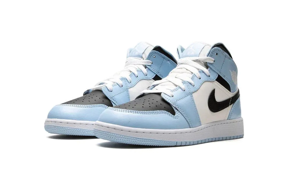 Air Jordan 1 Mid Ice Blue (GS) Toe Space