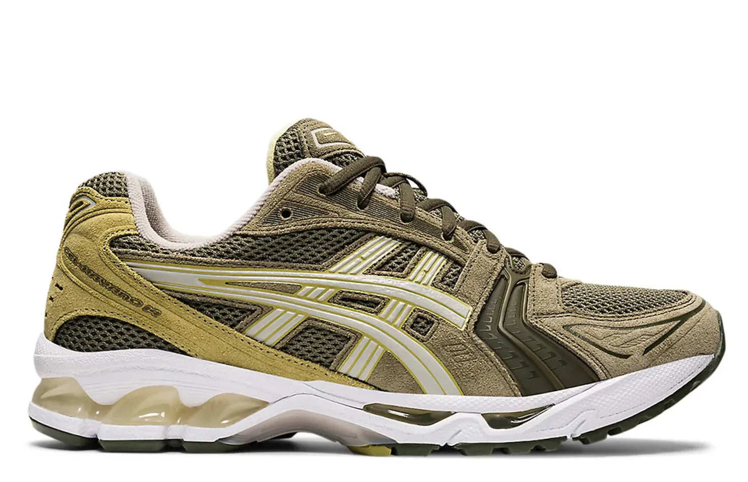 ASICS Gel-Kayano 14 Mantle Green Oyster Grey Canvas Fabric Mobility Wear