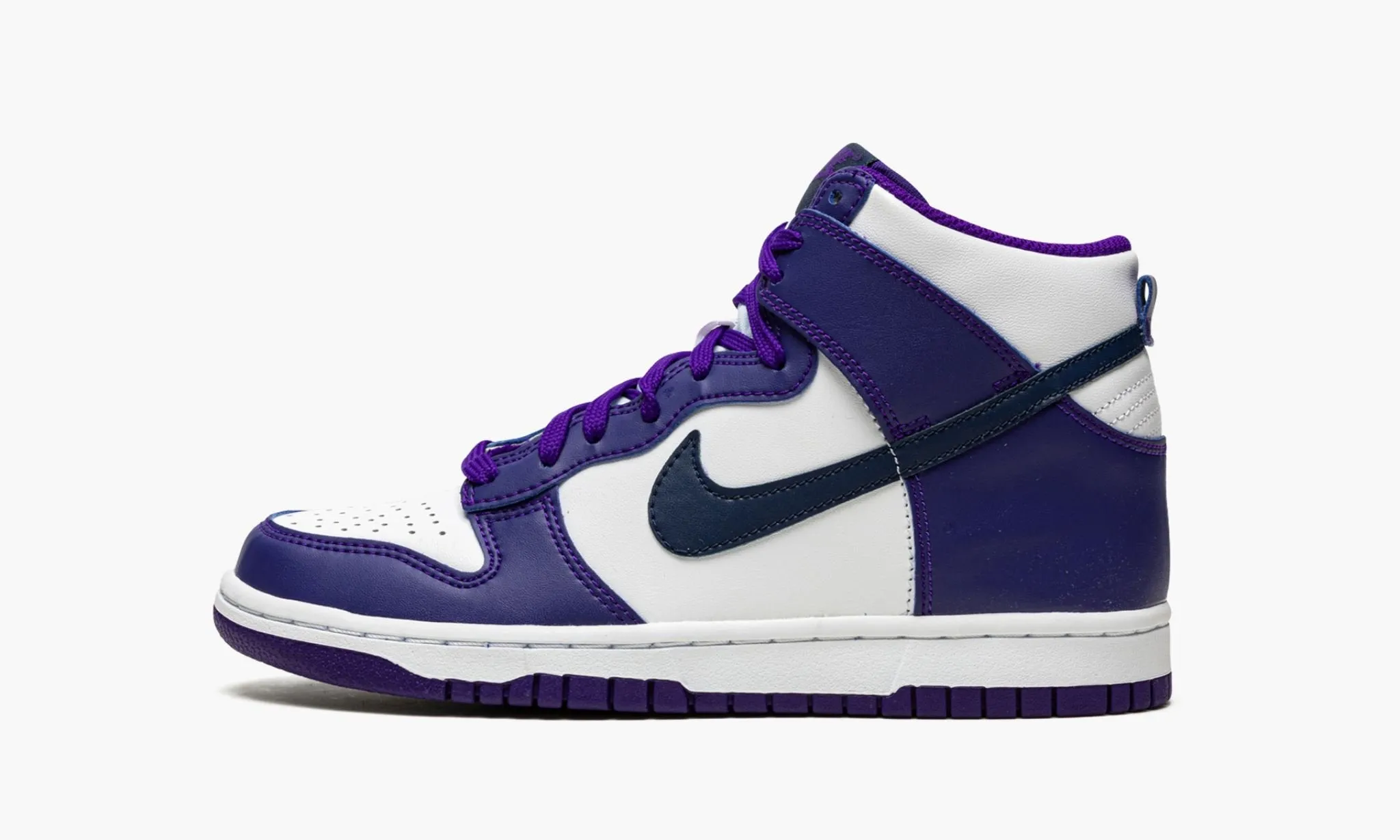 Light Fit Nike Dunk High "Electro Purple Midnght Navy" Grade School
