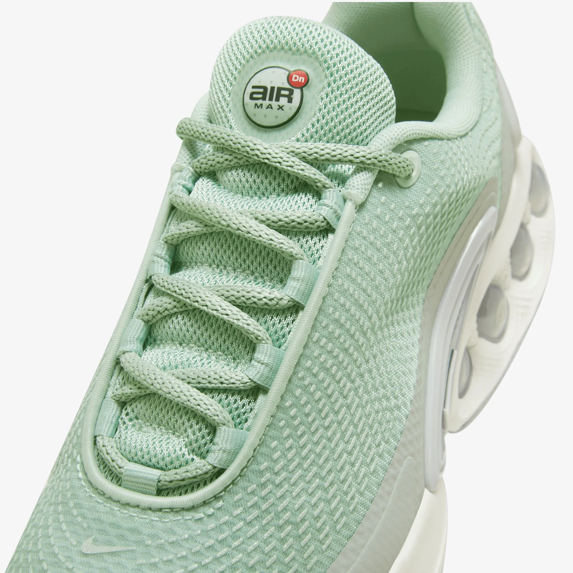 Nike | AIR MAX DN { SEAFOAM/SAIL-METALLIC SILVER Power Base Toe box