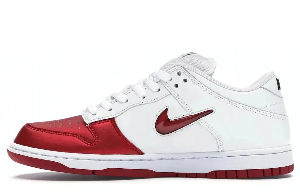 Nike SB Dunk Low Supreme Jewel Swoosh Red Antistatic