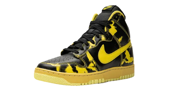 Nike Dunk High 1985 "Yellow Acid Wash" Grip Sole