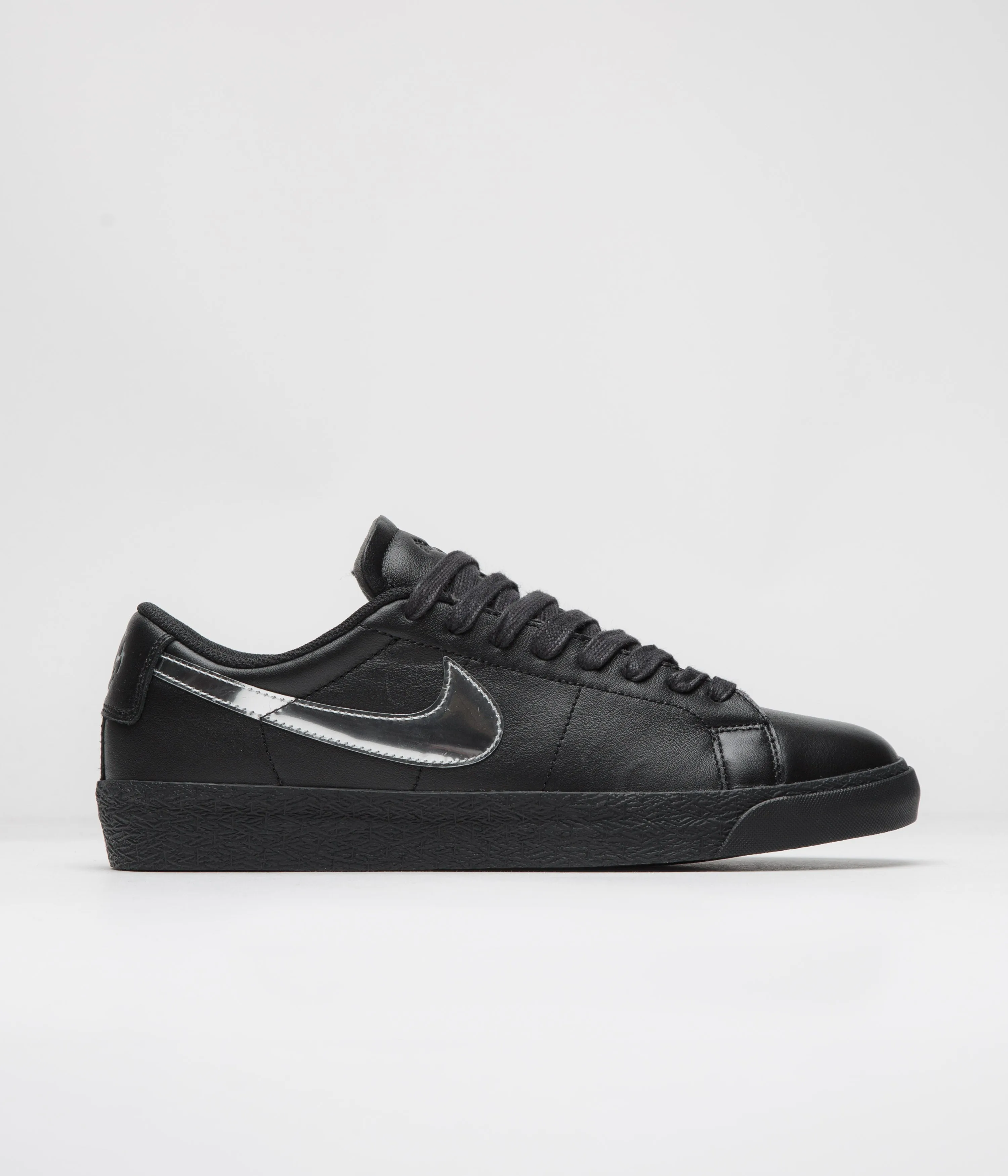 Nike SB x Dancer Skateboards Blazer Low Shoes - Black / Metallic Silver / Black Balanced Fit