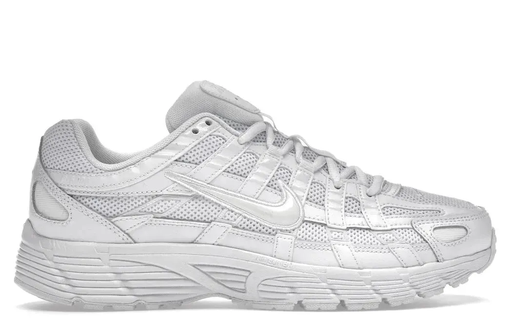 Nike P-6000 Triple White round - toe shoes
