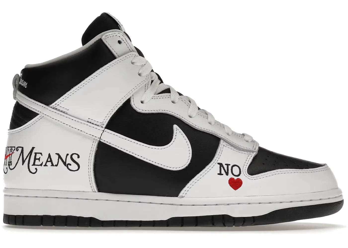 Nike SB Dunk High Supreme By Any Means Black Every Moment indoor mode
