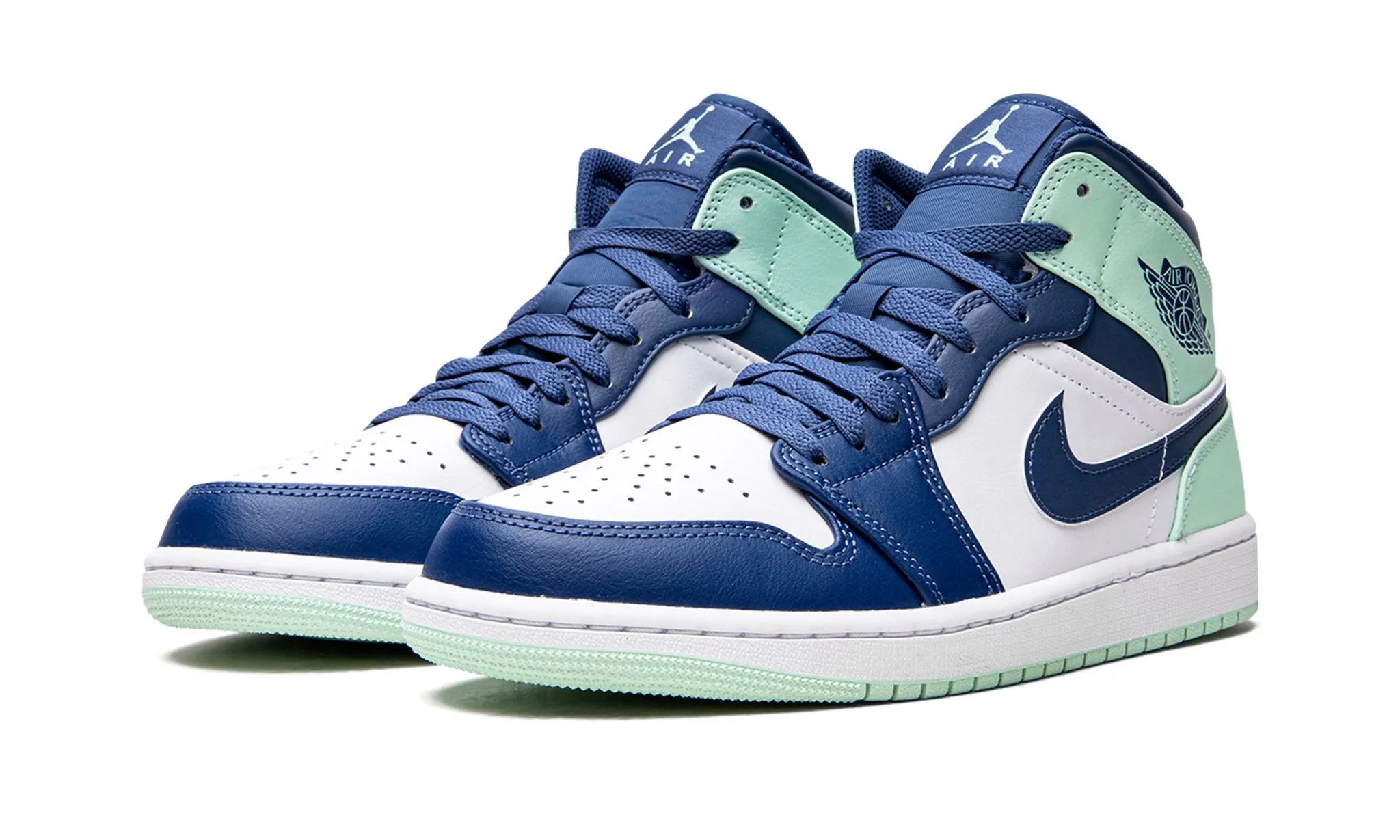 Fast Step Indoor outdoor use Air Jordan 1 Mid Mystic Navy Mint Foam