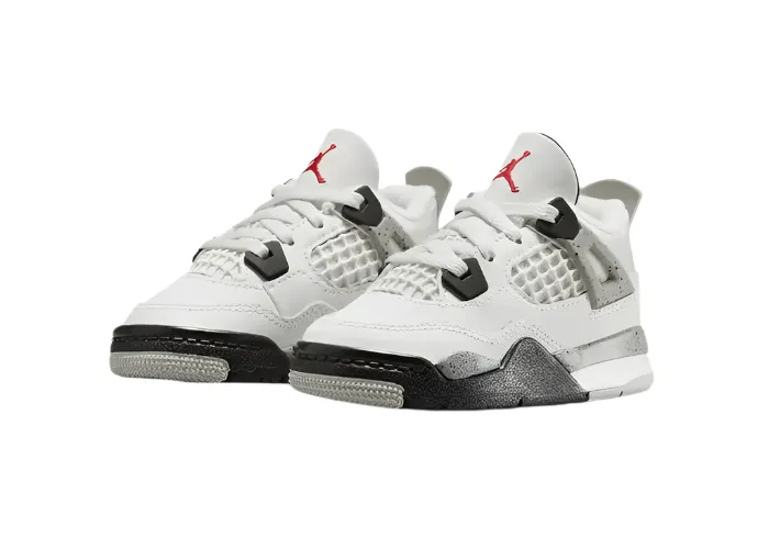 Jordan 4 Retro "White Cement" Toddler (2025) Minimalist Outfit