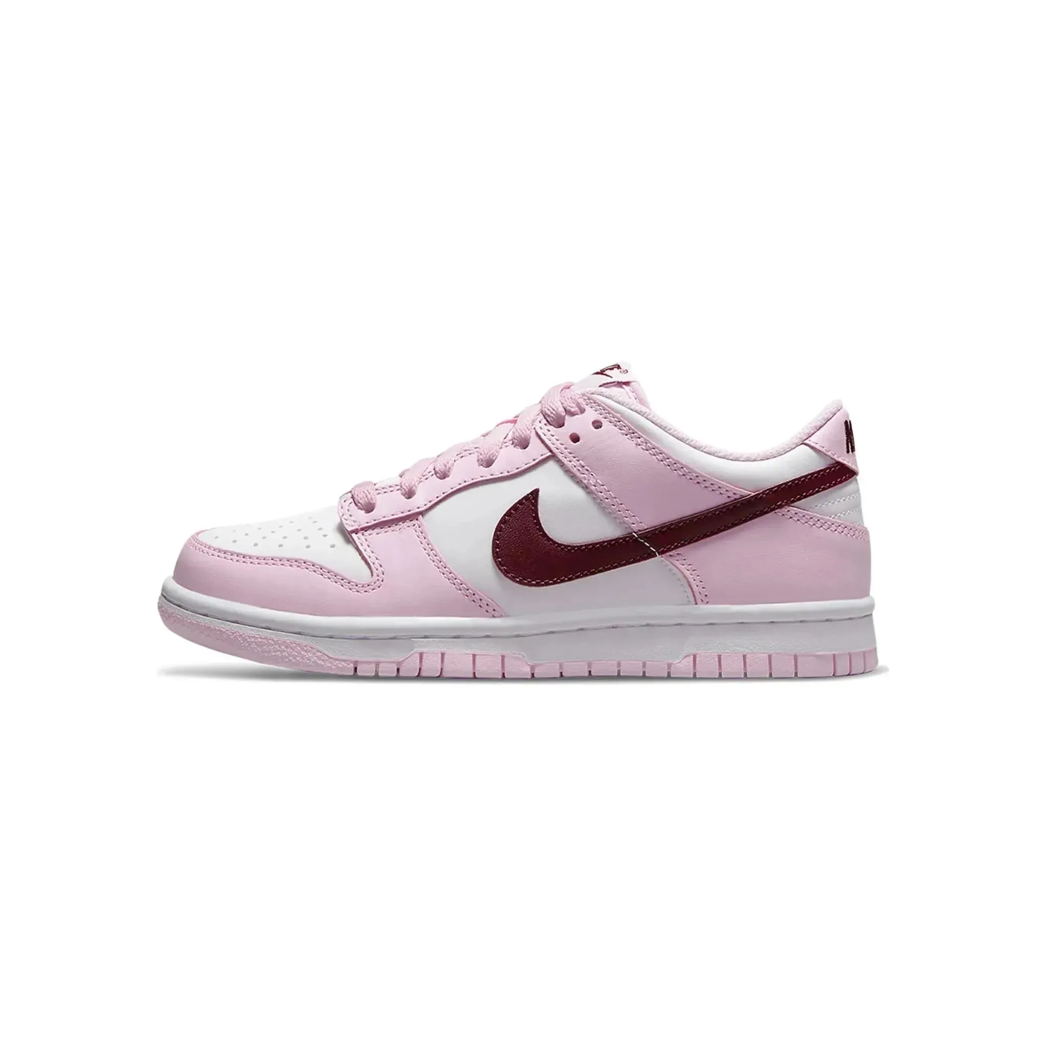 Nike Dunk Low ??Pink Foam Red White?? (GS) Wide toe box Resort Mood