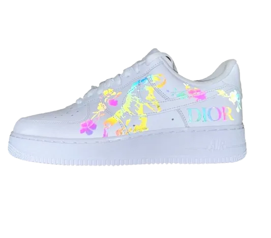 Breath Panel Slim Shape Nike AF1 "Dior - Dinosaur" Custom