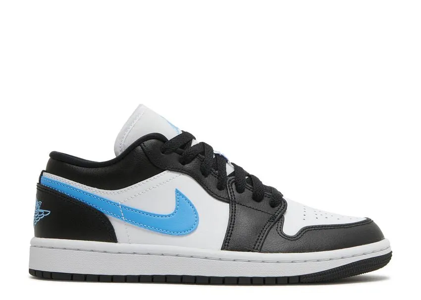 Air Jordan 1 Low Black University Blue White Abrasion resistant