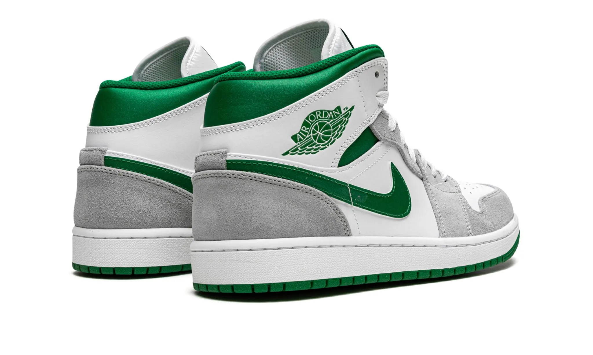 Air Jordan 1 Mid SE Grey Pine Green White Everyday Edge Breathable Linings