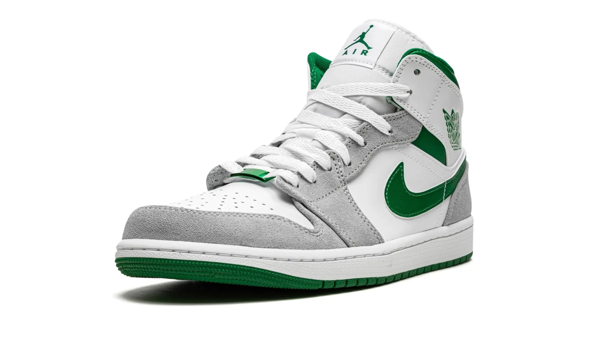 Air Jordan 1 Mid SE Grey Pine Green White Steady Motion Easy Hike