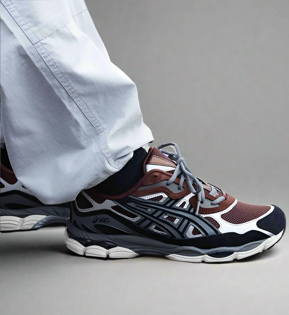ASICS Gel-NYC Reddish Brown Steeple Grey Balanced Cushioning Fashion Ready