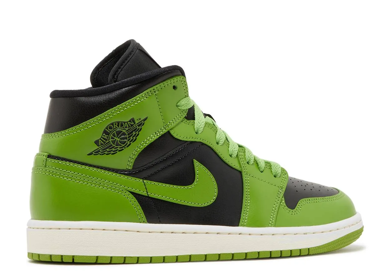 Stable Structure Stylish Minimal Air Jordan 1 Mid Altitude Green