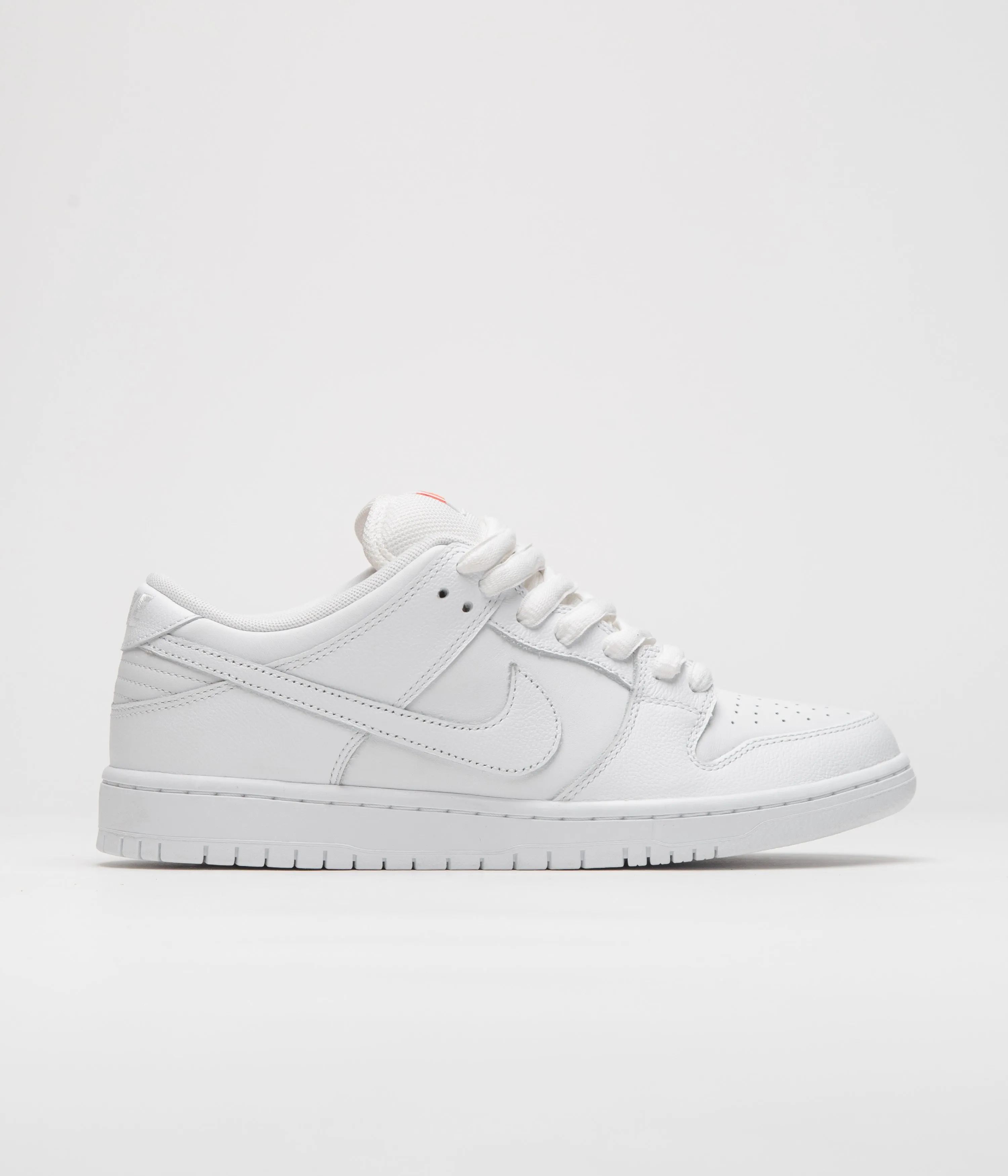 Weekend Ready Flexible Movement Nike SB Orange Label Dunk Low Pro Shoes - White / White - White - White