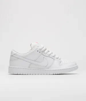 Weekend Ready Flexible Movement Nike SB Orange Label Dunk Low Pro Shoes - White / White - White - White