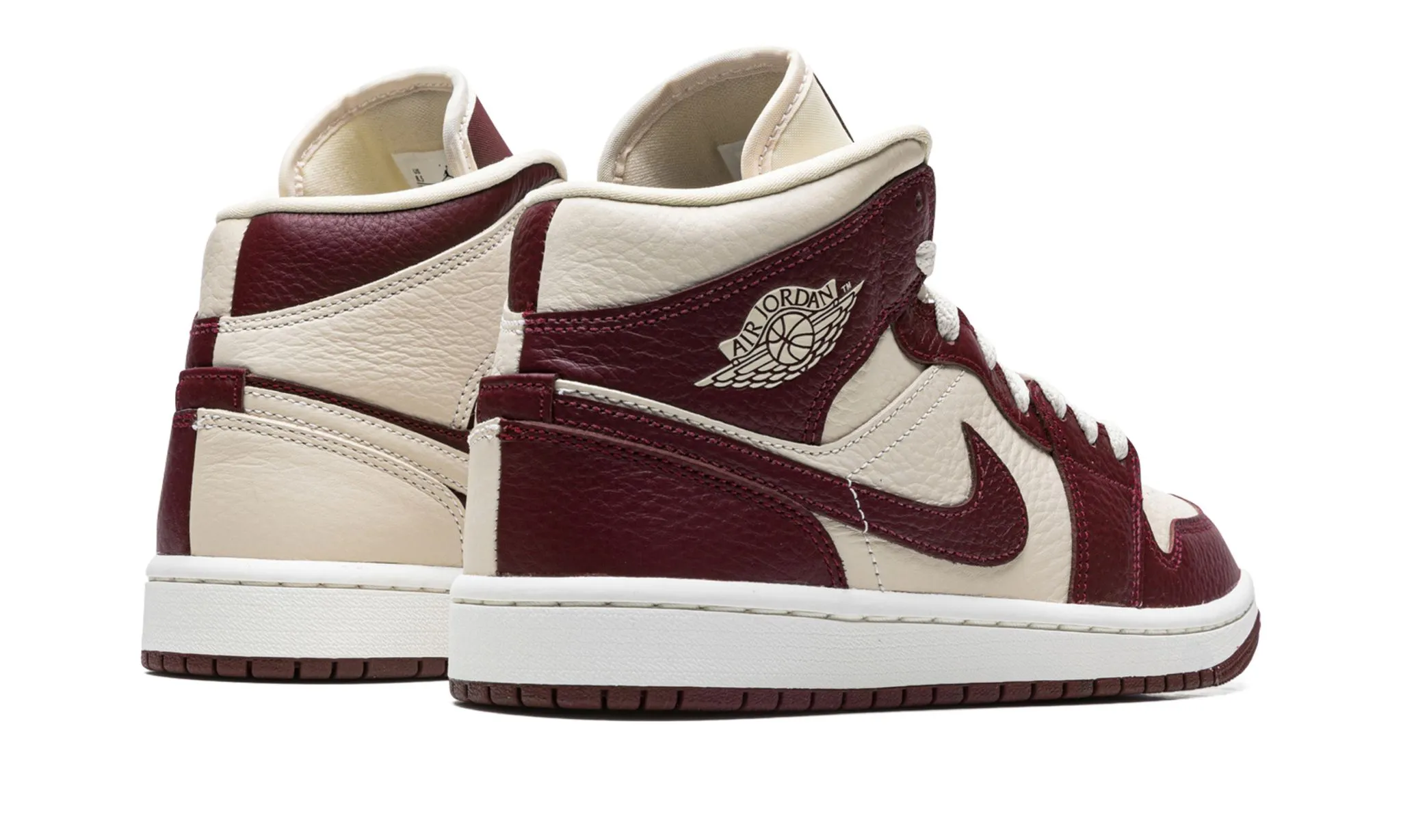 Anti Sweat Breathable   fabric Air Jordan 1 Mid Cherrywood Red