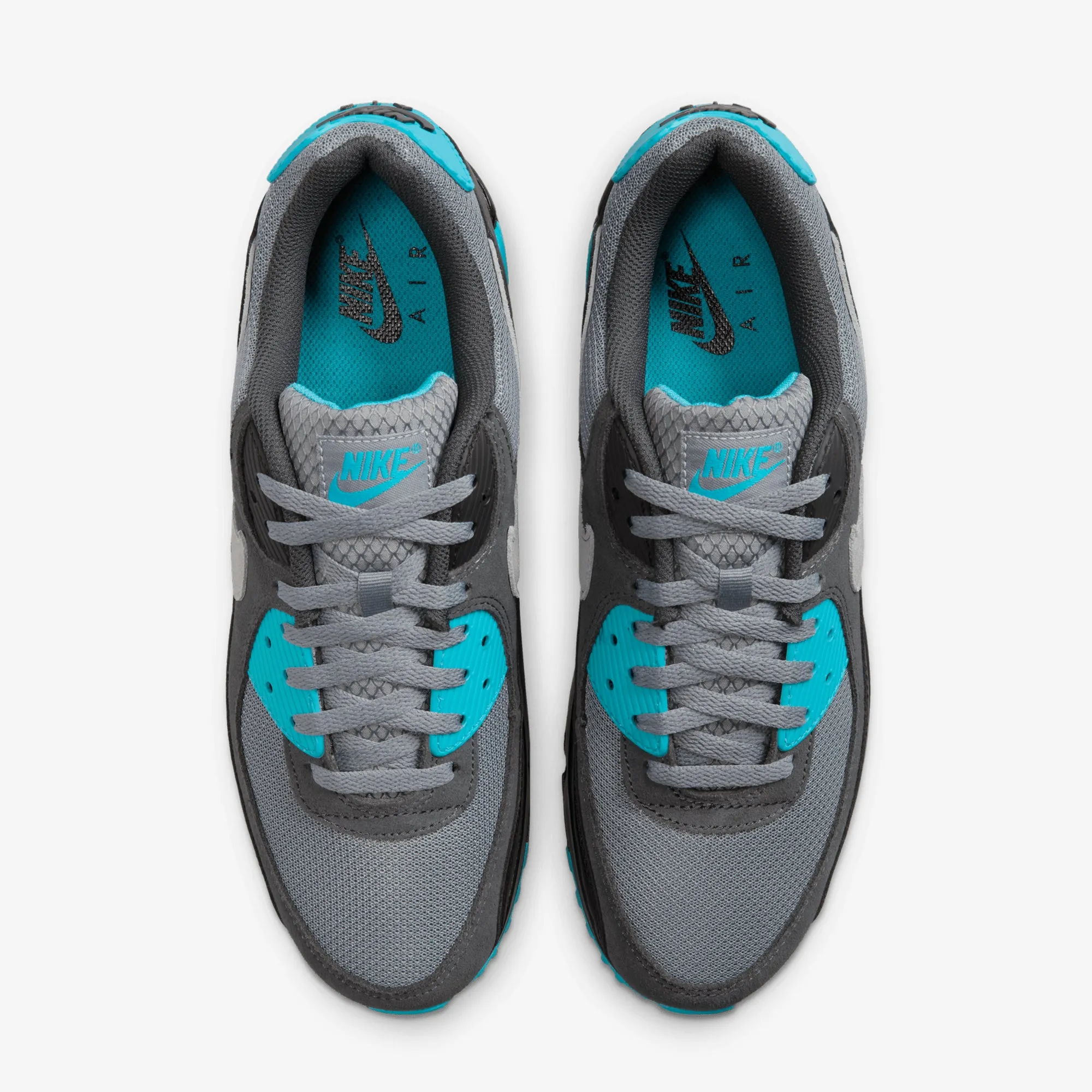 Nike | AIR MAX 90 { COOL GREY/WOLF GREY-DUSTY CACTUS-BLACK Color Pop Pose Ready