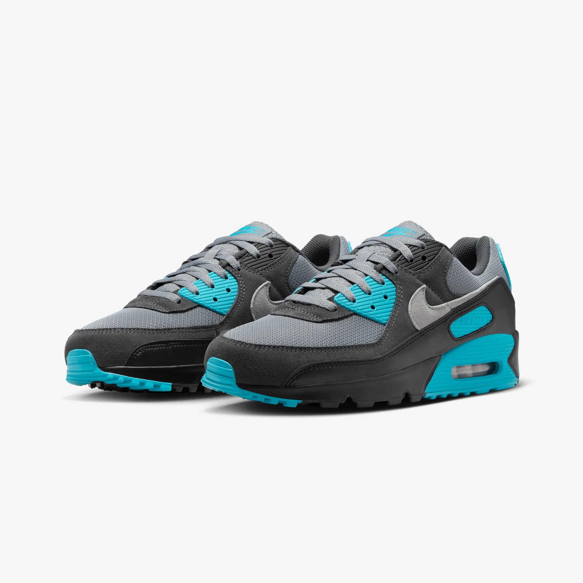 Nike | AIR MAX 90 { COOL GREY/WOLF GREY-DUSTY CACTUS-BLACK Play Mode Ankle wrap