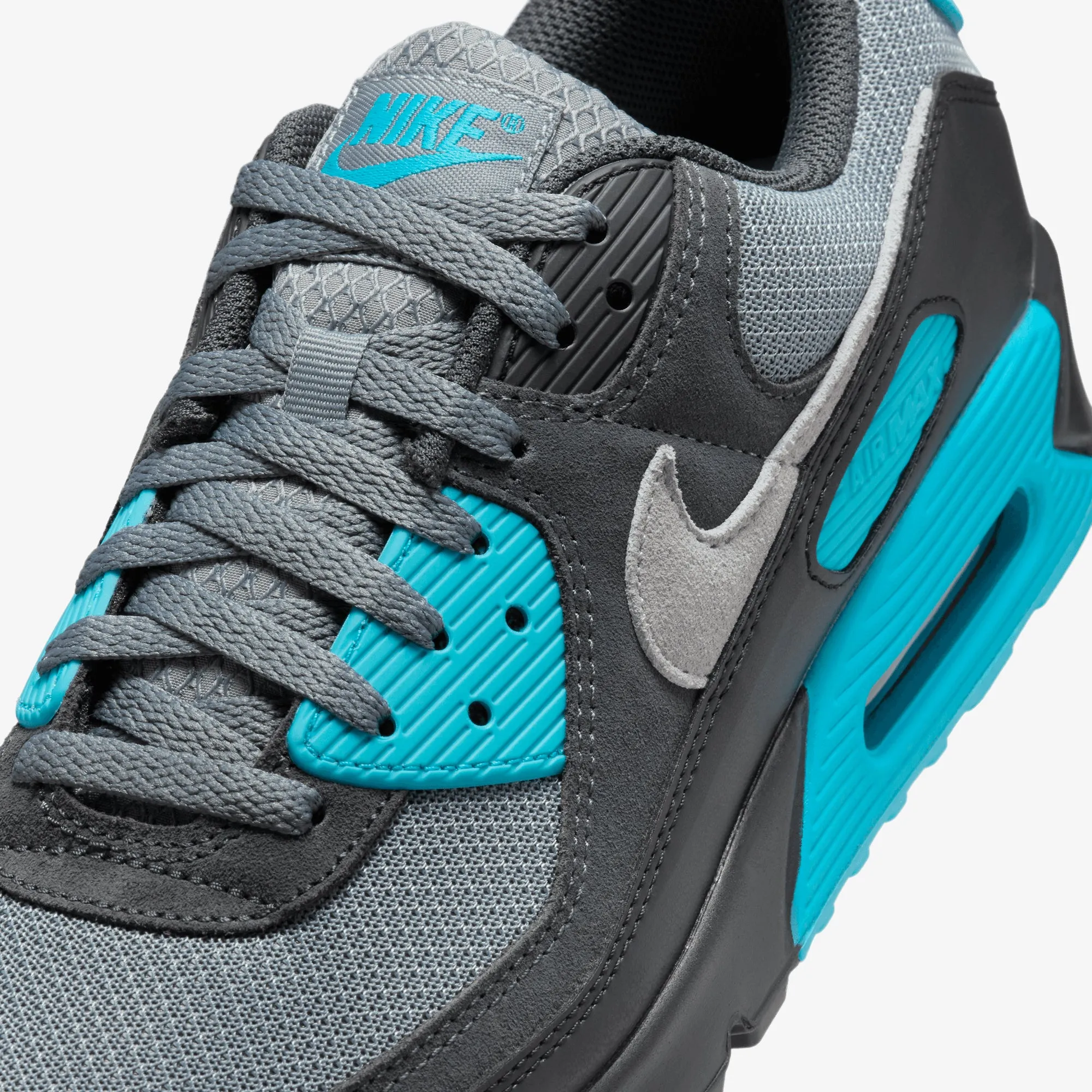 Nike | AIR MAX 90 { COOL GREY/WOLF GREY-DUSTY CACTUS-BLACK Angel Glow
