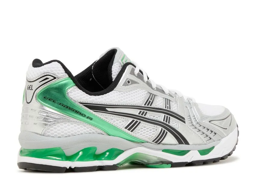 Asics Gel-Kayano 14 White Malachite Green Breathable mesh Anti Collision Toe
