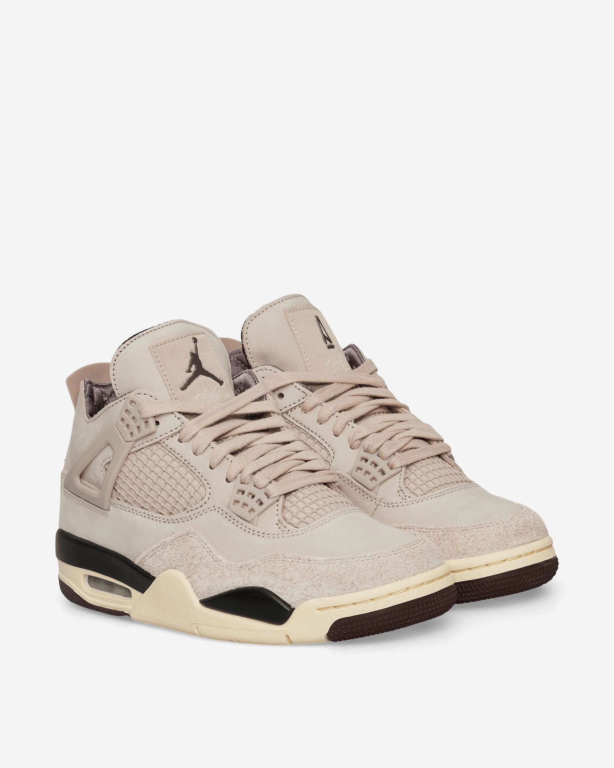 Toe box Metal Edge Women's A Ma Mani??re Air Jordan 4 Sneakers Fossil Stone / Metallic Pewter