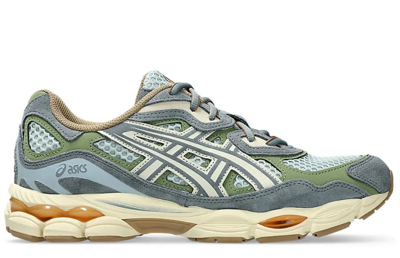 Adjustable Heel Lock Modern Comfort ASICS Gel-NYC Cold Moss Fjord Grey
